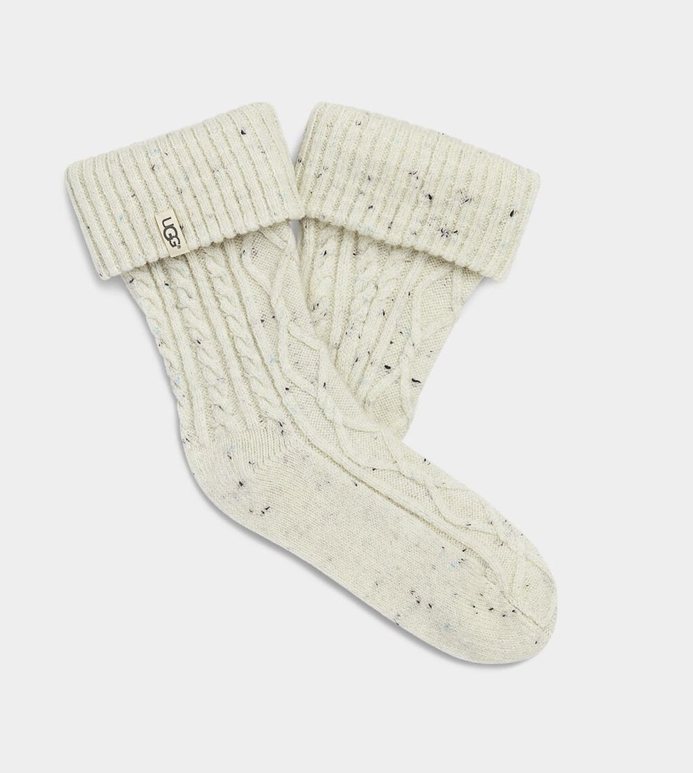 Ugg Sock Womens - Ugg Sienna Rain White - 814WGIZMB